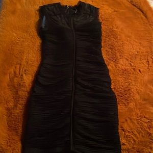 BCBG MAXAZRIA black sheer dress